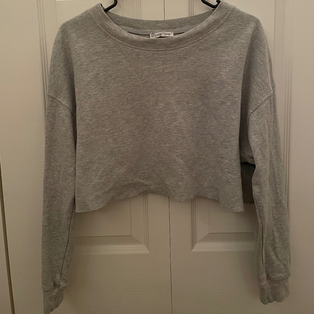 Grey Crop Top Zara Size Medium